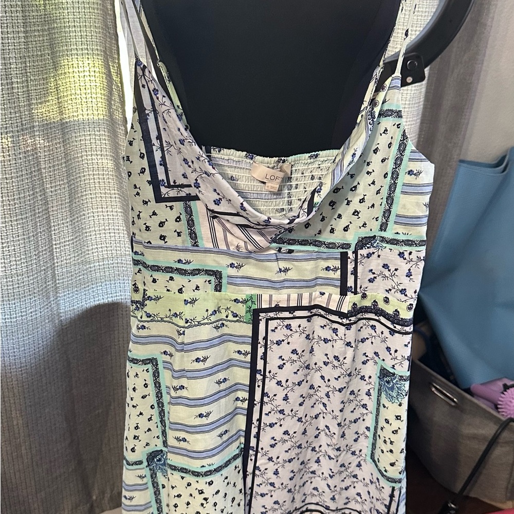 LOFT Multicolor Patchwork Dress